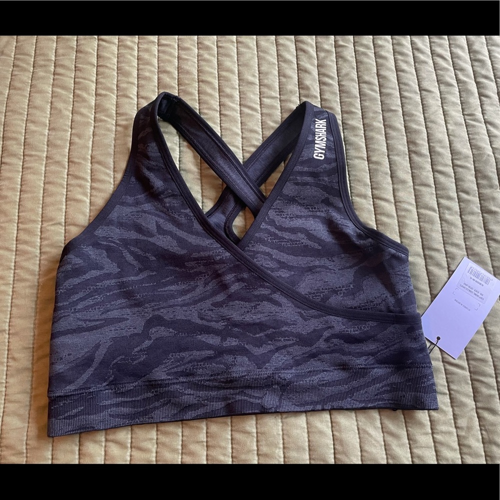 Gymshark Adapt Animal Seamless bra in Zebra XL